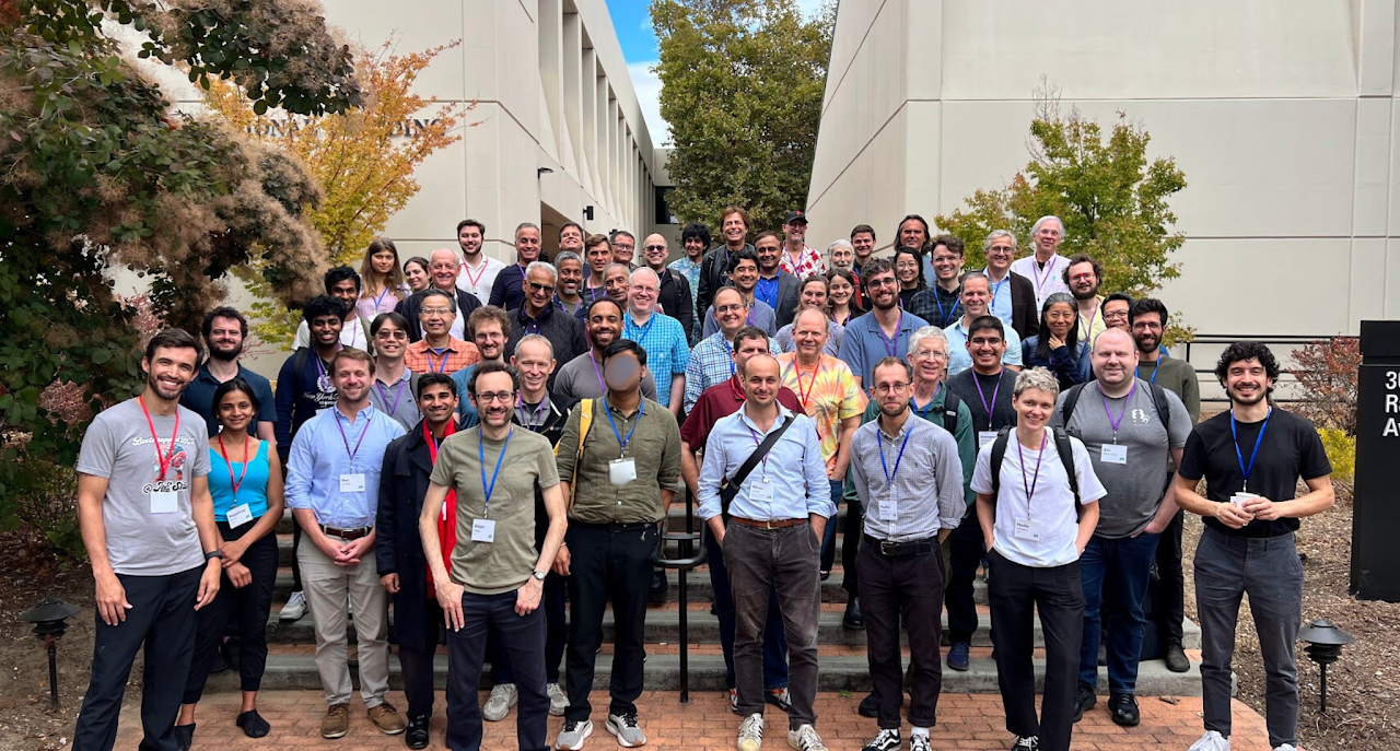 FMxAI 2025 attendees gathered on the steps at SRI International